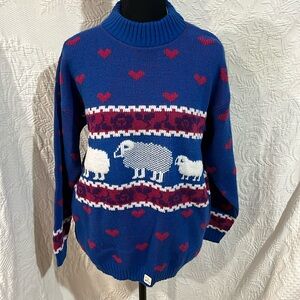Vintage Private Eyes sheep sweater,‎ size medium, NWT